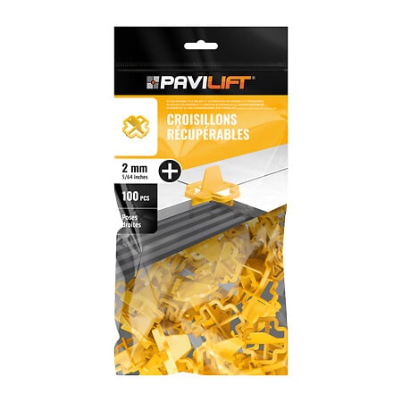 PAVILIFT - Croisillons polypropylène récupérables joint 2mm - Lot 100 - large