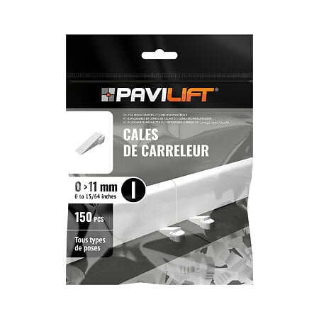 PAVILIFT - Sachet de 150 cales d'ajustement de 0 à 11 mm - large