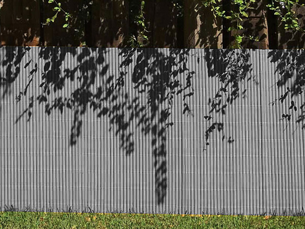 JARDIDECO - Canisse PVC double face Gris 6 m - 2 rouleaux de 3 x 1 m - Jardideco - large
