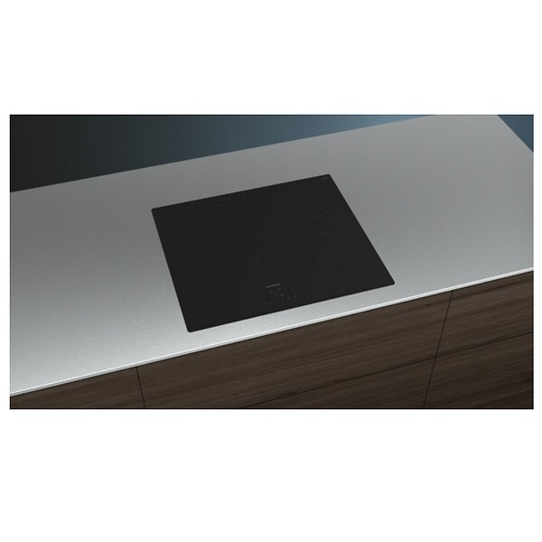 SIEMENS - Table De Cuisson Vitrocéramique 60cm 3 Feux 5700w Noir - ET61RBKB8E - large