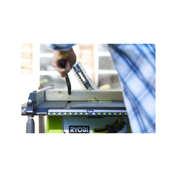 RYOBI - Pack RYOBI Scie sur table électrique RTS1800EF-G - 1800W - 254mm - piètement rétractable - roues - extension - lame carbure - SB254T48A1 - large