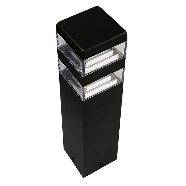 LUMIHOME - Borne led Pyramide noire 40cm 230V 1000 lumens - large