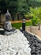 LUMIHOME - Borne led Pyramide noire 40cm 230V 1000 lumens - vignette