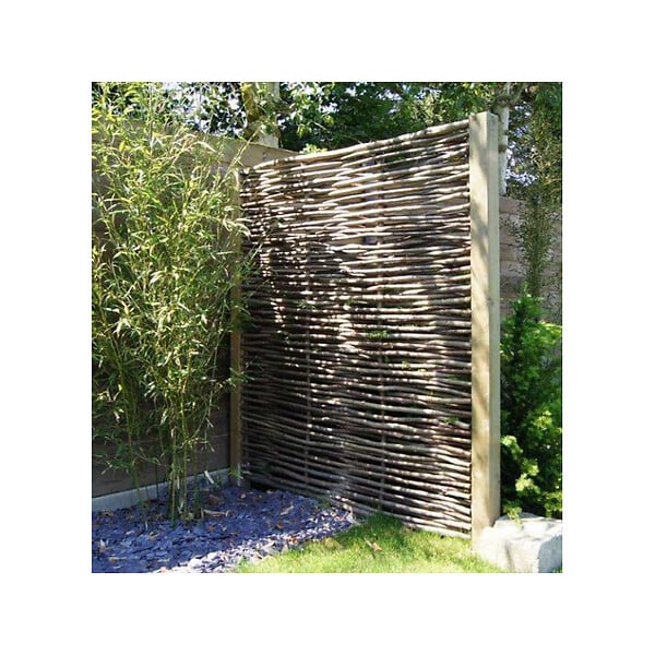 EASY CLOTURE - Panneau bois en noisetier tressé H 1m20 x L 1m50 - large