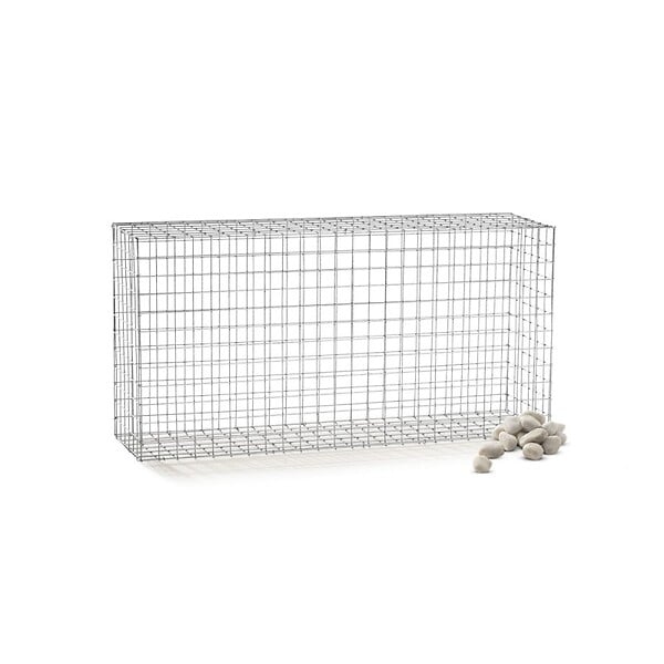 EASY CLOTURE - Gabion acier galvanisé L120 x H60 x Pr.30 cm tirants et crampons inclus - large