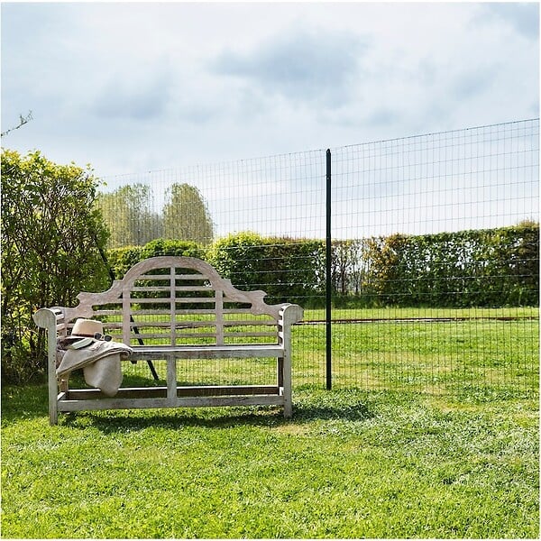 EASY CLOTURE - Grillage soudé en rouleau H2m00 x L25m fil 2.5mm maille 100x50 mm Gris anthracite - large