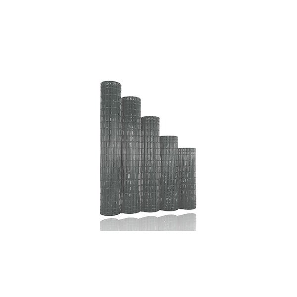 EASY CLOTURE - Grillage soudé en rouleau H1m50 x L25m fil 2.5mm maille 100x50 mm Gris anthracite - large