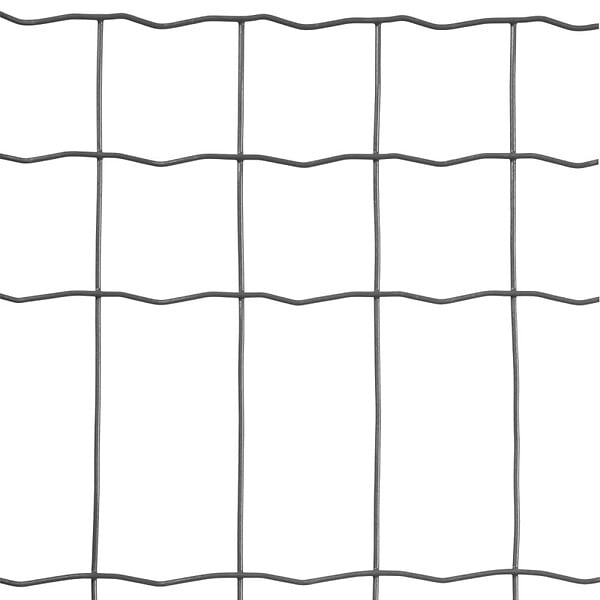 EASY CLOTURE - Grillage soudé en rouleau H1m50 x L25m fil 2.5mm maille 100x50 mm Gris anthracite - large