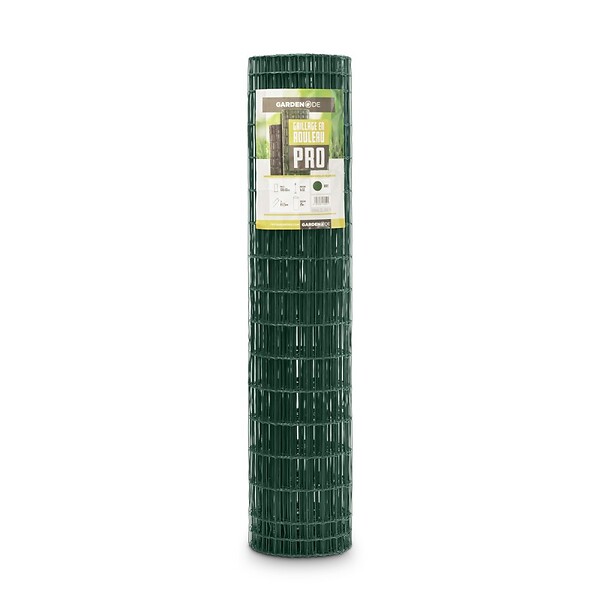 EASY CLOTURE - Grillage soudé en rouleau H2m00 x L25m fil 2.5mm maille 100x50 mm Vert - large