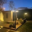 LUMIHOME - Lampadaire solaire - Acier inoxydable - SUN-2000 - Noir - 2000lm - vignette