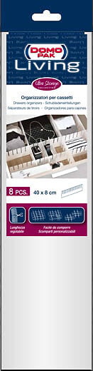 AFGFRANCE - Lot de 8 barrettes de séparation pour tiroirs - large