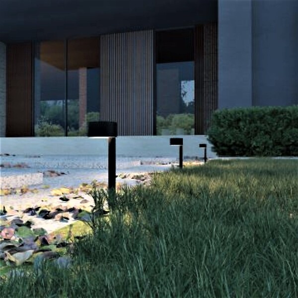 LUMIHOME - Balise LED solaire Queen Light Noire 24cm - large