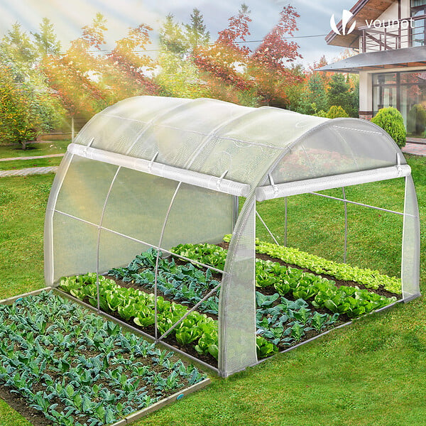 VOUNOT - Serre de jardin Toute Saison 9m2 avec portes laterales - large