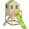 KANGUI - Maisonnette Enfant Extérieur en Bois TINNI avec Plateforme et Toboggan - vignette