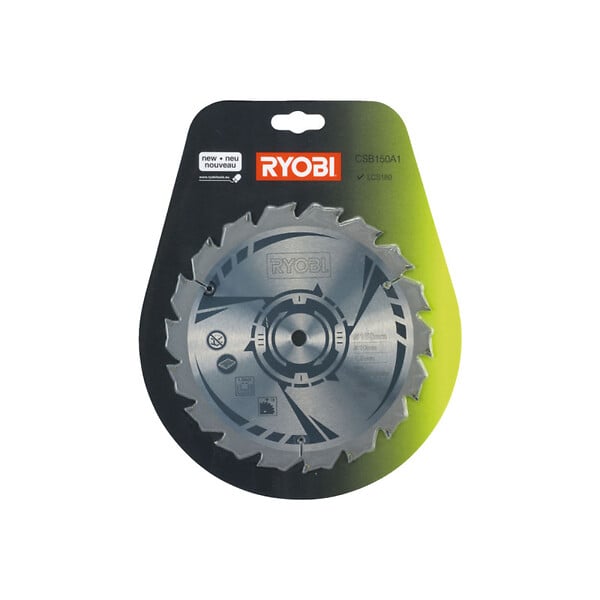 RYOBI - Pack RYOBI - Scie circulaire RWSL1801M - 18V One+ - diamètre 150 mm sans batterie ni chargeur - Lame ultra fine CSB150A1 - large