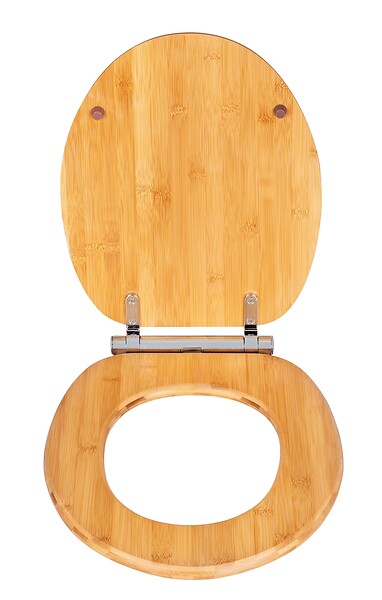 WENKO - Abattant WC bambou Bambusa Fix-Clip Easy Close Marron clair - large