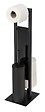 WENKO - Combiné WC Rivalta noir - Acier verre - Silicone - vignette
