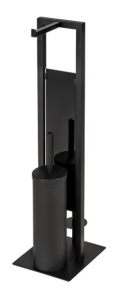 WENKO - Combiné WC Rivalta noir - Acier verre - Silicone - large