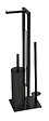 WENKO - Combiné WC Rivalta noir - Acier verre - Silicone - vignette