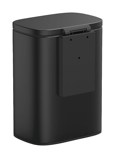 WENKO - Poubelle murale Sare 5l noir mat - large