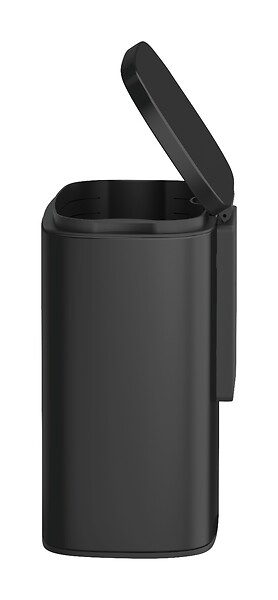 WENKO - Poubelle murale Sare 5l noir mat - large