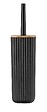 WENKO - Set brosse WC Rotello - Plastique et bambou - Noir - vignette