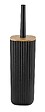 WENKO - Set brosse WC Rotello - Plastique et bambou - Noir - vignette