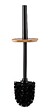 WENKO - Set brosse WC Rotello - Plastique et bambou - Noir - vignette