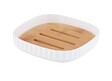 WENKO - Porte-savon - Bambou et plastique - Rotello - Blanc - vignette