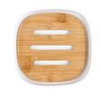 WENKO - Porte-savon - Bambou et plastique - Rotello - Blanc - vignette