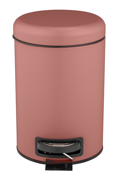 WENKO - Poubelle à pédale Leman, vieux rose 3 l - large