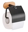 WENKO - Dérouleur papier WC bambou Orea Noir mat Turbo-Loc - vignette
