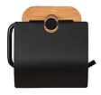 WENKO - Dérouleur papier WC bambou Orea Noir mat Turbo-Loc - vignette