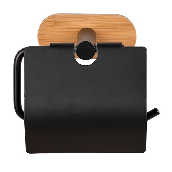 WENKO - Dérouleur papier WC bambou Orea Noir mat Turbo-Loc - large
