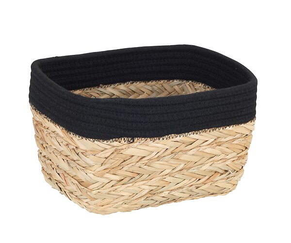 WENKO - Panier de rangement Rika M, Noir - large