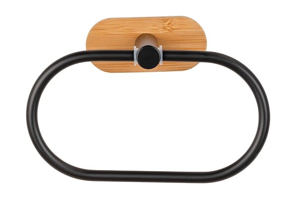 WENKO - Anneau porte-serviettes bambou acier Orea - large