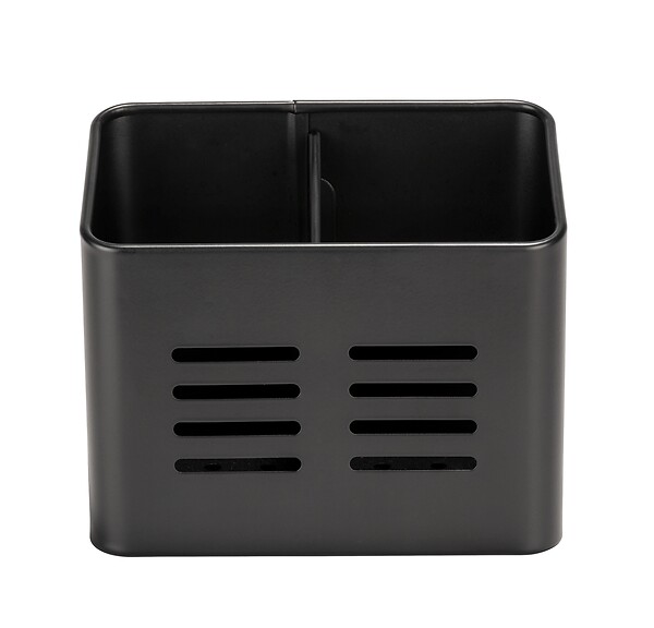 WENKO - Panier à couverts Baco - Noir mat - large
