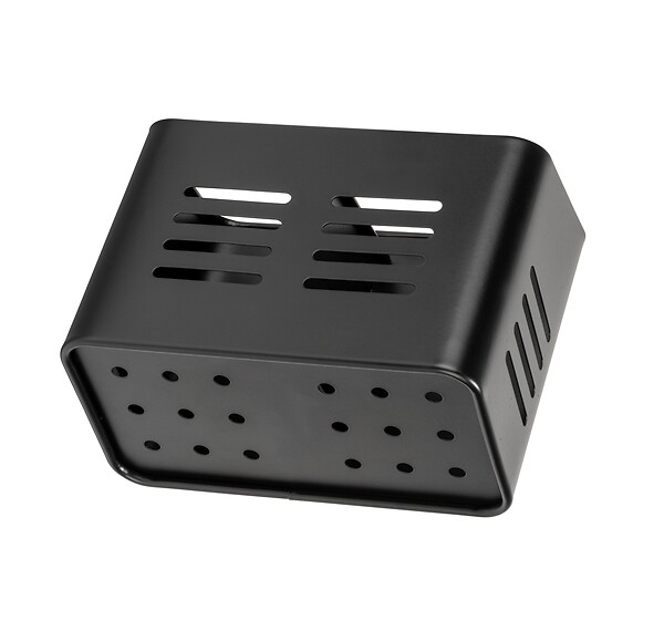WENKO - Panier à couverts Baco - Noir mat - large