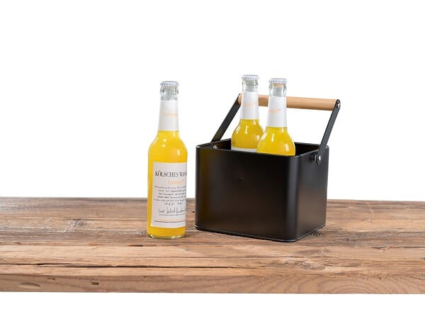 WENKO - Panier métallique avec anse Baco noir BO - large