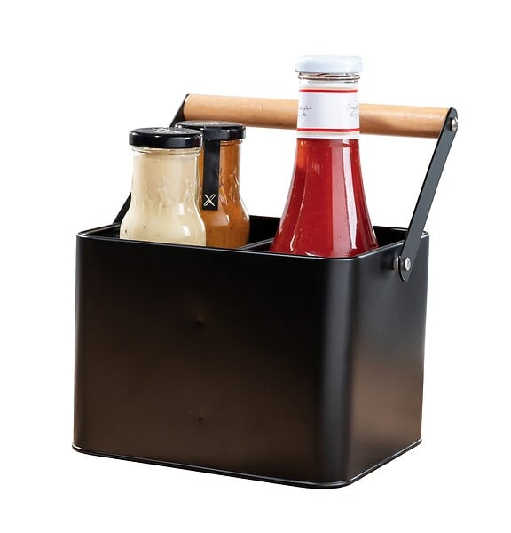 WENKO - Panier métallique avec anse Baco noir BO - large