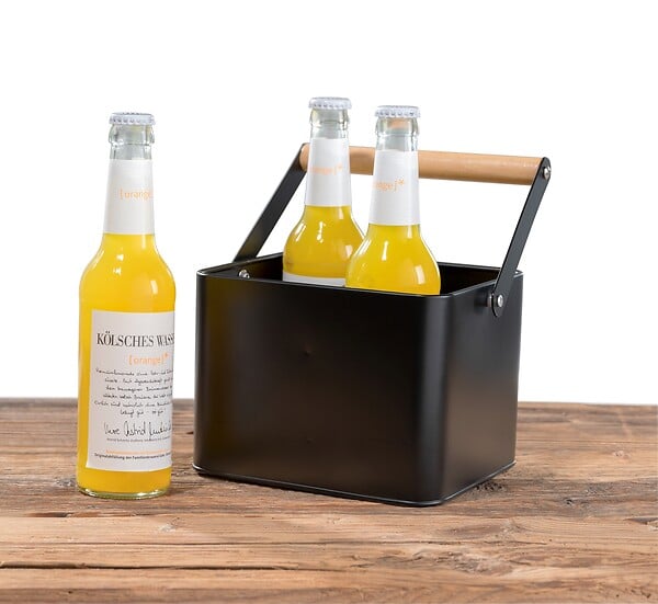 WENKO - Panier métallique avec anse Baco noir BO - large