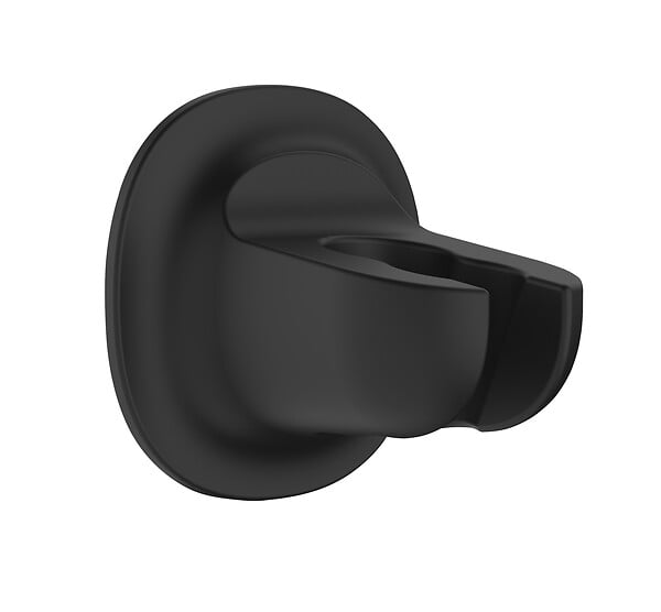 WENKO - Support douchette ABS Libertà Noir - Fixation sans perçage - large