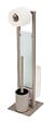 WENKO - Combiné WC taupe - Verre sécurité - Porte-rouleau et balai - vignette
