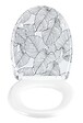 WENKO - Abattant WC Duroplast Samoa Blanc gris Easy Close - vignette