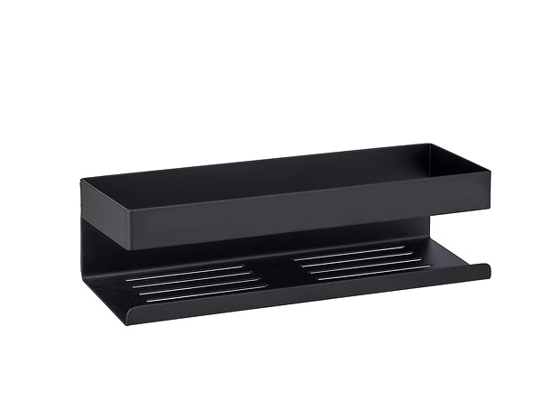 WENKO - Étagère murale acier - Turbo-Loc Genova Noire - 40 kg - large