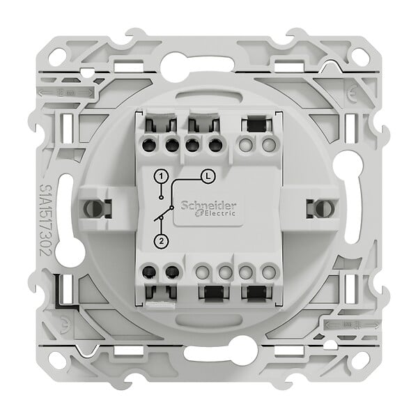 SCHNEIDER ELECTRIC - Odace - Va-et-vient lumineux 10A - Blanc - large