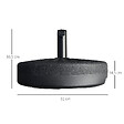 OUTSUNNY - Pied de parasol rond base de lestage parasol Ø 51 x 30H cm HDPE motif rosace surface texturée noir - vignette