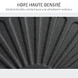 OUTSUNNY - Pied de parasol rond base de lestage parasol Ø 51 x 30H cm HDPE motif rosace surface texturée noir - vignette