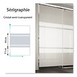 KASSANDRA - Paroi de douche fixe FRESH verre sérigraphié 100 cm - vignette