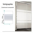 KASSANDRA - Paroi de douche fixe FRESH verre sérigraphié 110 cm - vignette